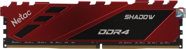 Технопапа · Память Netac 16Gb DDR4 3200Mhz Shadow NTSDD4P32SP-16R C16 Red, с радиатором