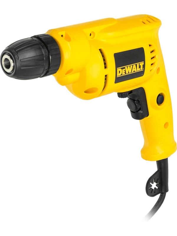 Технопапа · Дрель безударная DeWalt DWD014S-QS 550Вт, быстрозажимной патрон, диаметр 1-10 мм, количество скоростей 1, реверс