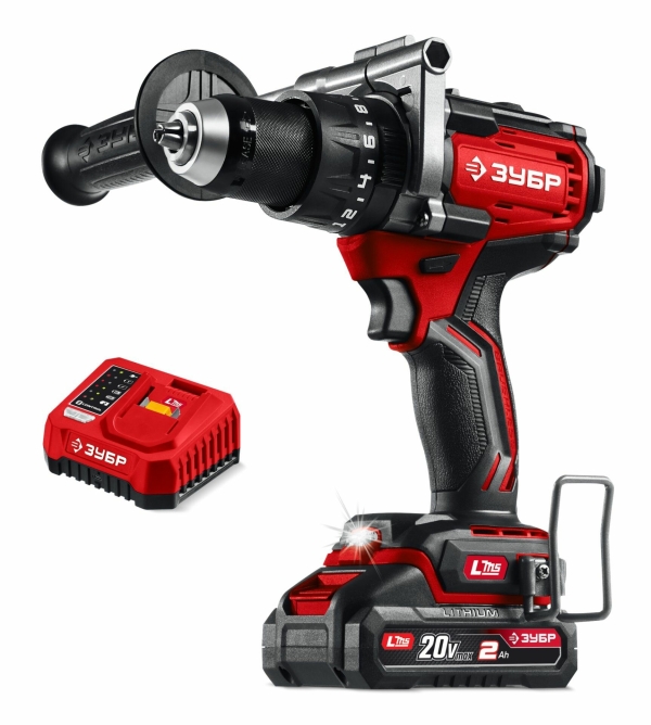Технопапа · Ударная дрель-шуруповерт ЗУБР, 20 В, 165 Н м, 1 АКБ LMS (2 А ч), бесщеточная ДБУ-165-21