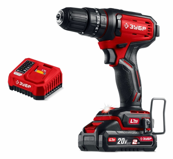 Технопапа · Ударная дрель-шуруповерт ЗУБР, 20 В, 40 Н м, 1 АКБ LMS (2 А ч) ДШУ-40-21