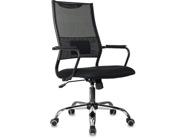 Технопапа · Кресло руководителя CH Balance SL черный Elastic-102 сетка/ткань крестов. металл хром