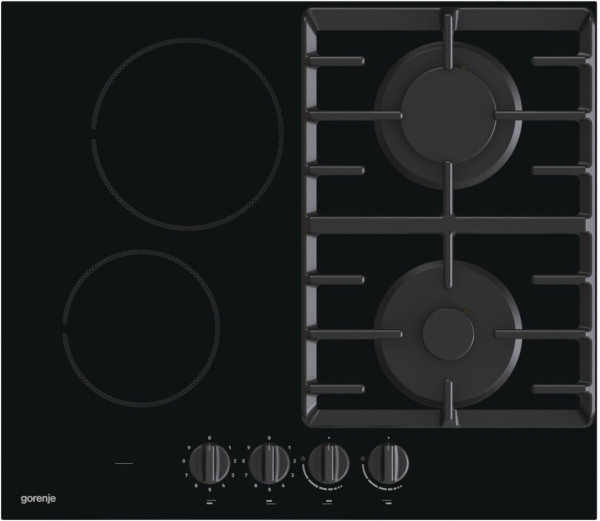 Технопапа · Комбинированная варочная панель Gorenje GCE691BSC 60 см, 4 конфорки электроподжиг, черный