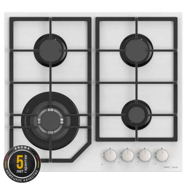 Технопапа · Газовая варочная поверхность KRONA NEBEL 60 WH W