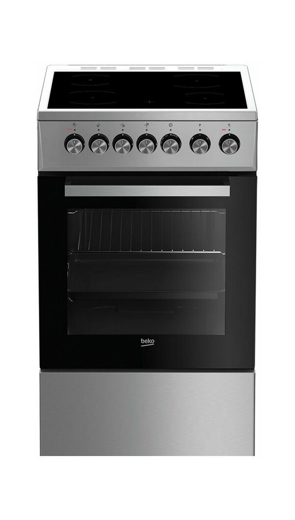 Технопапа · Электроплита Beko FSS57100GX 50 см, 60 л, 4 конфорки, серебристый