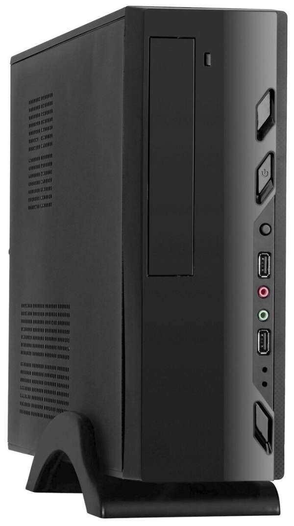 Технопапа · Корпус Desktop ExeGate MI-208-M450 (mini-ITX/mATX, БП M450 с вент. 8см, 2*USB, аудио, черный) EX268696RUS