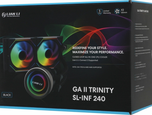 Технопапа · Система водяного охлаждения Lian-Li GA II Trinity 240 SL-INF ARGB Soc-AM5/AM4/1200/1700/1851 черный