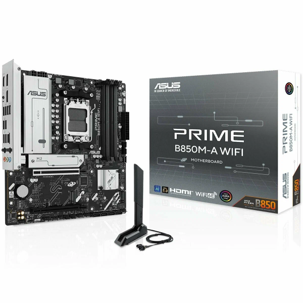 Технопапа · Материнская плата Asus PRIME B850M-A WIFI (90MB1LN0-M0EAY0) черный 4хDDR5 DIMM Bluetooth, Wi-Fi AMD Ryzen серии 9000