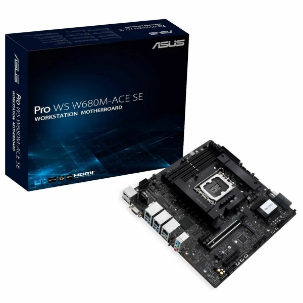 Технопапа · Материнская плата ASUS PRO WS W680M-ACE SE, LGA1700, Intel W680, Micro ATX