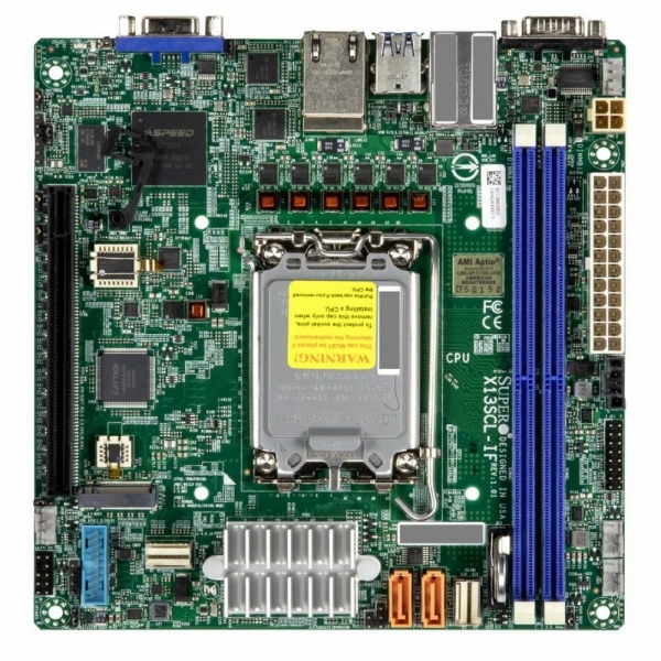 Технопапа · Материнская плата SuperMicro MBD-X13SCL-IF, LGA1700, Intel C262, Mini-ITX, OEM (MBD-X13SCL-IF-B)