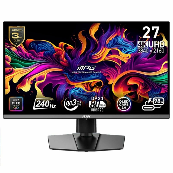 Технопапа · 26.5" Монитор MSI MPG 272URX QD-OLED, OLED, 3840x2160, 240 Гц (9S6-3CD79A-068)