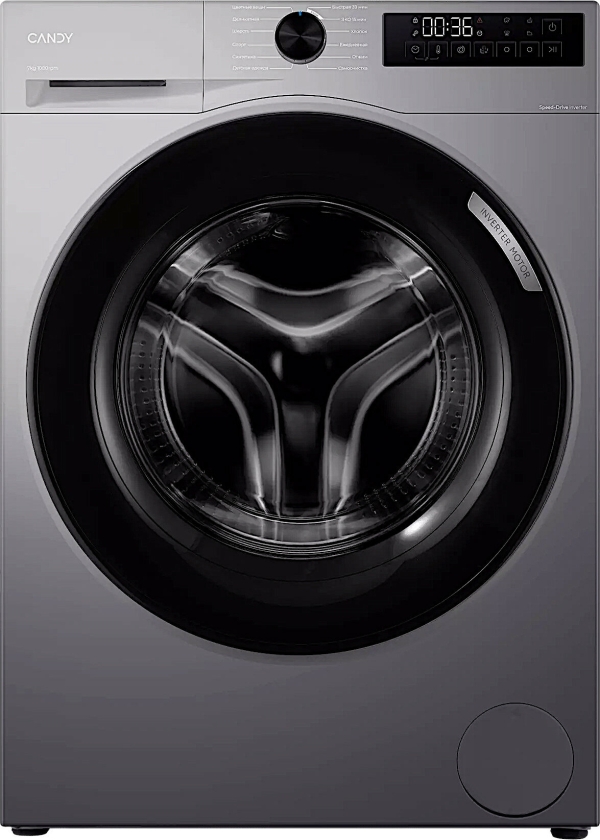 Технопапа · Стиральная машина Candy C33W4 07MBR-07, серый, 7кг, инвертор, пар