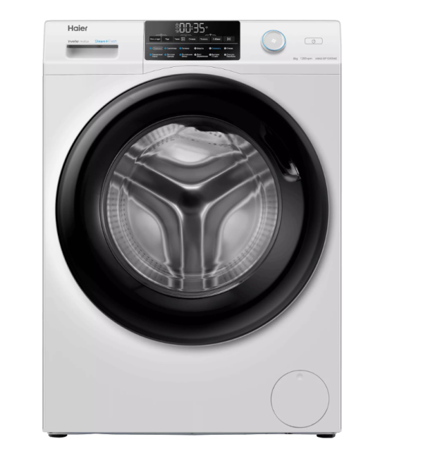 Технопапа · Стиральная машина Haier HW60-BP12959AE, инверторный двигатель, 6кг