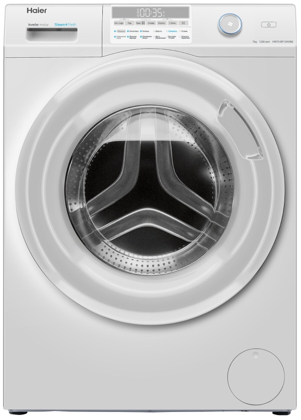 Технопапа · Стиральная машина Haier HW70-BP12959BE, инверторный мотор, фронтальная