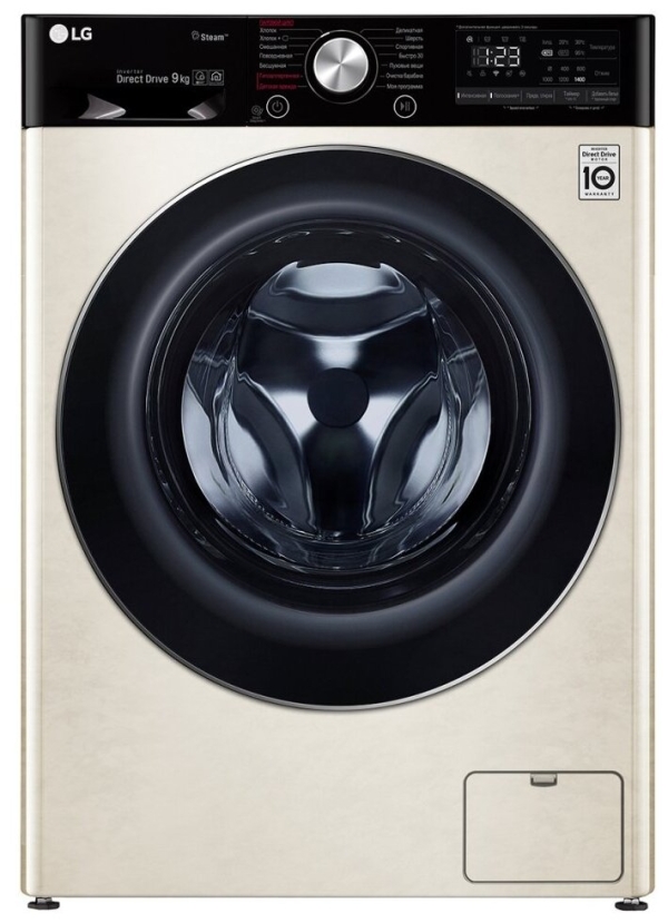 Технопапа · Стиральная машина LG AI DD F4V5VS9B, бежевый