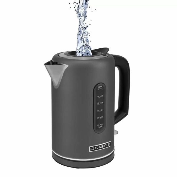 Технопапа · Электрочайник Polaris PWK 1729CA Water Way Pro, 1,7л, автоотключение без воды, графитовый