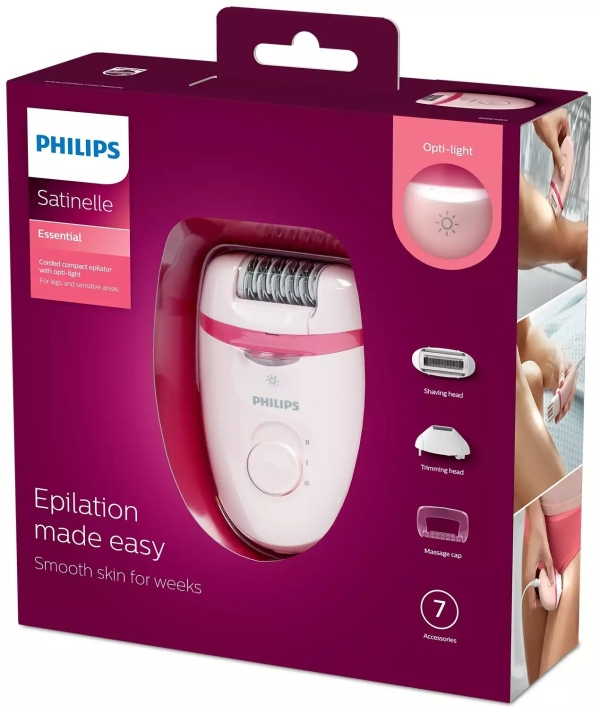 Технопапа · Эпилятор Philips BRE285/00 Satinelle Essential, розовый