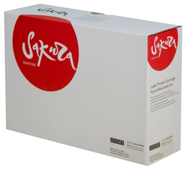 Технопапа · Картридж 106R00586 для XEROX, лазерный, цвет черный, 6000 страниц, Sakura