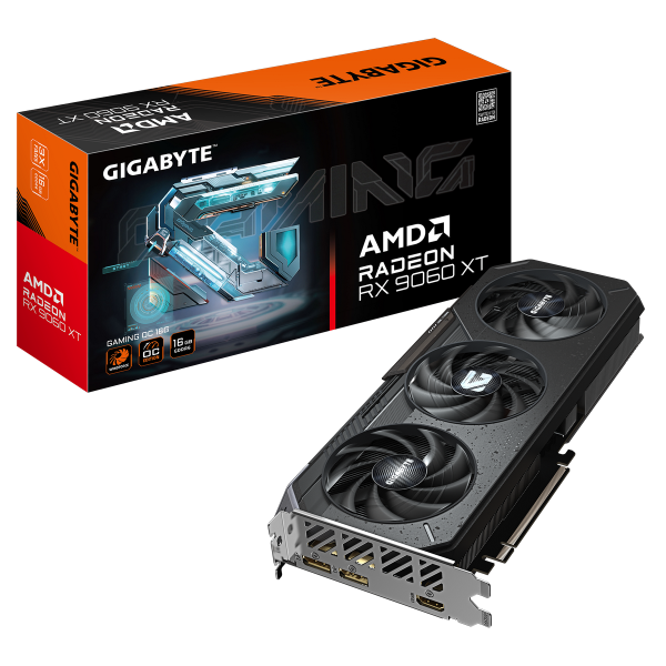 Технопапа · Видеокарта Gigabyte Radeon RX 9060 XT 16 ГБ (RX 9060XT GAMING OC 16G), RTL