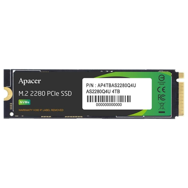 Технопапа · Накопитель SSD Apacer AS2280Q4U (AP4TBAS2280Q4U-1), 4TB, M.2 2280