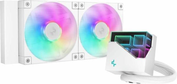 Технопапа · Система водяного охлаждения для ПК Deepcool LT240 Wh ARGB R-LT240-WHAMNC-G-1