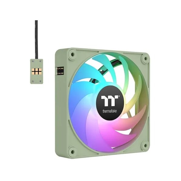 Технопапа · Вентилятор Thermaltake CT140 EX Sync Matcha ARGB 140х140x25 зеленый 4-pin (упак:3шт) (CL-F197-PL14M
