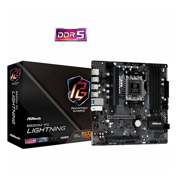 Технопапа · Материнская плата Asrock B650M PG LIGHTNING (AM5, mATX)