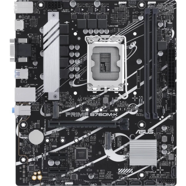 Технопапа · MB s1700 ASUS PRIME 90MB1FI0-M1EAY0 B760M-K mATX 2xDDR5 PCIEx16 2xPCIEx1 2xM.2 HDMI VGA 2.5GLAN