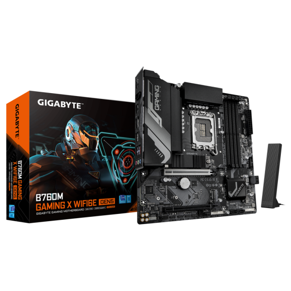 Технопапа · Материнская плата Gigabyte B760M GAMING X WIFI6E GEN5, LGA1700, Intel B760, Micro-ATX, RTL (B760M GAMING X WIFI6E GEN5)