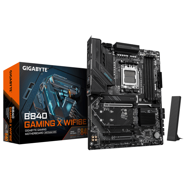 Технопапа · Материнская плата Gigabyte B840 GAMING X WIFI6E, AM5, AMD B840, ATX, RTL (B840 GAMING X WIFI6E)