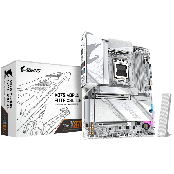 Технопапа · Материнская плата Gigabyte X870 AORUS ELITE X3D ICE, AM5, AMD X870, ATX, RTL (X870 AORUS ELITE X3D ICE)
