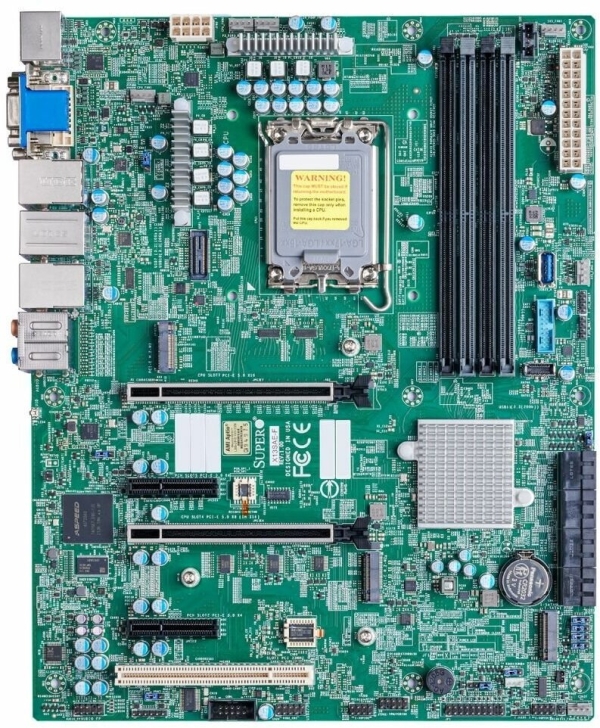 Технопапа · Материнская плата Supermicro MBD-X13SAE-F-B W680 LGA1700 No Memory 12th Generation Intel Core i3/i5/i7/i9 Processors, Single Socket LGA-1700 supported, CPU TDP supports Up to 125W TDP Intel W680 2 PCI-E 5.0 x16 slots (16/NA or 8/8)2 PCI-E 3