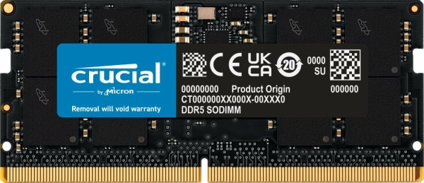 Технопапа · Оперативная память Crucial 16GB DDR5 4800MHz CL40 SO-DIMM (CT16G48C40S5)