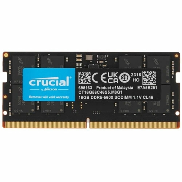 Технопапа · Crucial Модуль памяти 16GB DDR5 5600MHz CT16G56C46S5 CL46 SO - DIMM
