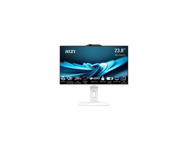 Технопапа · Моноблок MSI Моноблок MSI Pro AP242P 14M AIO 23.8" FHD(1920x1080)IPS AG Non-touch, Сore i5-14400 (2.5GHz), 8Gb DDR5(1x8Gb), 512Gb SSD m.2, Intel UHD, WiFi+BT, Camera, WirelessKB&mouse, NoOS, 1y war-ty, White