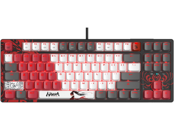 Технопапа · Клавиатура Bloody S87 Naraka механическая черный/красный USB for gamer LED (S87 NARAKA)