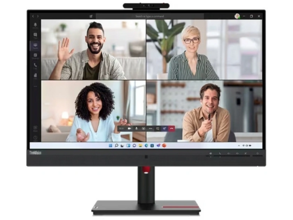 Технопапа · Монитор 23.8" ThinkVision T24v-30 черный IPS LED 4ms 16:9 HDMI M/M Cam матовая HAS Piv 1000:1 250cd 178гр/178гр 1920x1080 75Hz VGA DP FHD USB 6кг