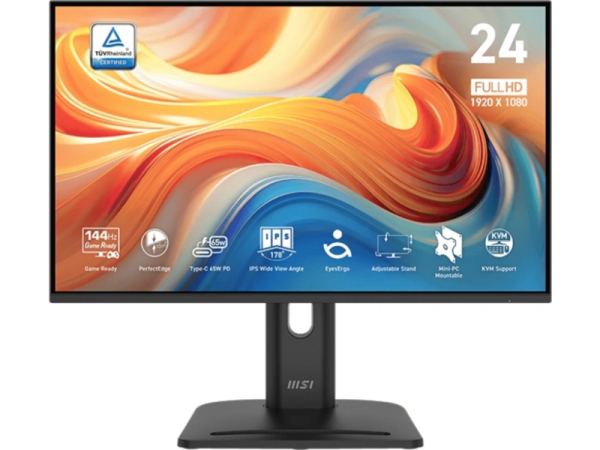 Технопапа · Монитор PRO MP245PHG E14 23.8" 16:9 FHD(1920x1080) IPS Flat,1ms(MPRT),1500:1,100M:1,300nits, HDMI 2.0, DP 1.2, USB-C, USB-Ax2, USB-B, Speaker, Tilt, Swivel, Height, Pivot, VESA,144Hz, Black,1y w-ty