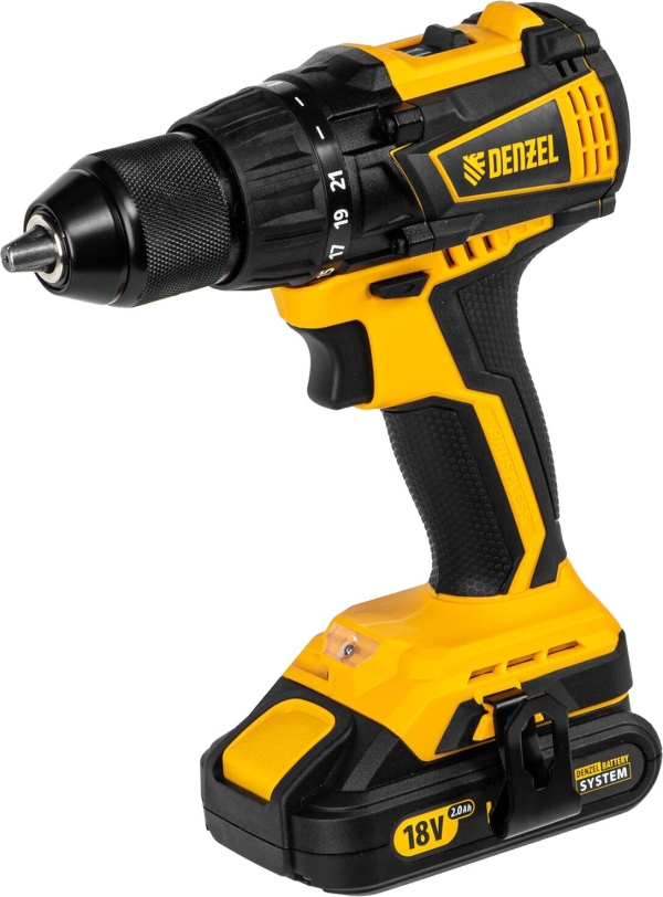 Технопапа · Дрель-шуруповерт аккумуляторная Denzel BLDL-IB-18-02 18В 26121
