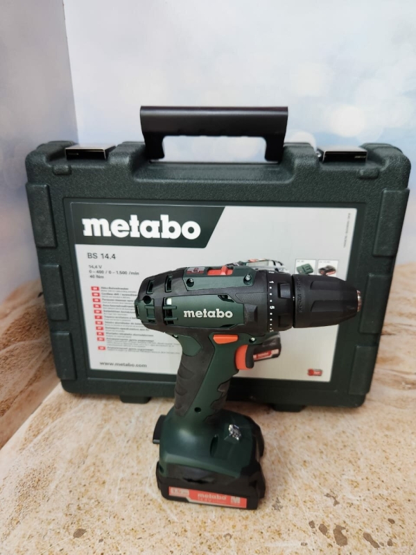 Технопапа · Уценка Дрель-шуруповерт безударная Metabo BS 14.4 Li 602206540 14,4В Li, 2х2.0Ач Li-Ion,13мм, кейс, вес 1.2 кг