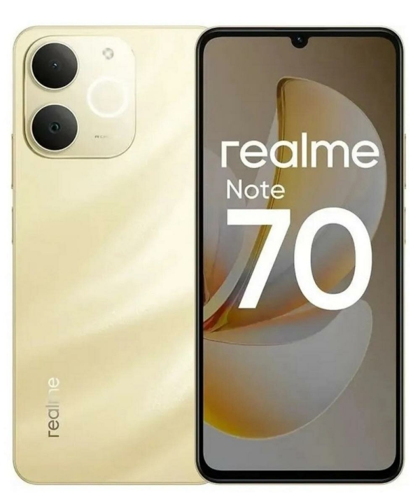 Технопапа · Смартфон Realme Note 70 6/128 Гб Золотой 2 sim 6,78″ IPS, 90Hz 2G, 3G, 4G (LTE) 6300 mAh (RU)