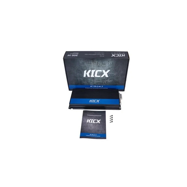 Технопапа · Усилитель автомобильный Kicx AP 120.4 ver.2, 2 Oм - Вт 150х4, 4 Oм - Вт 120х4, Класс - AB