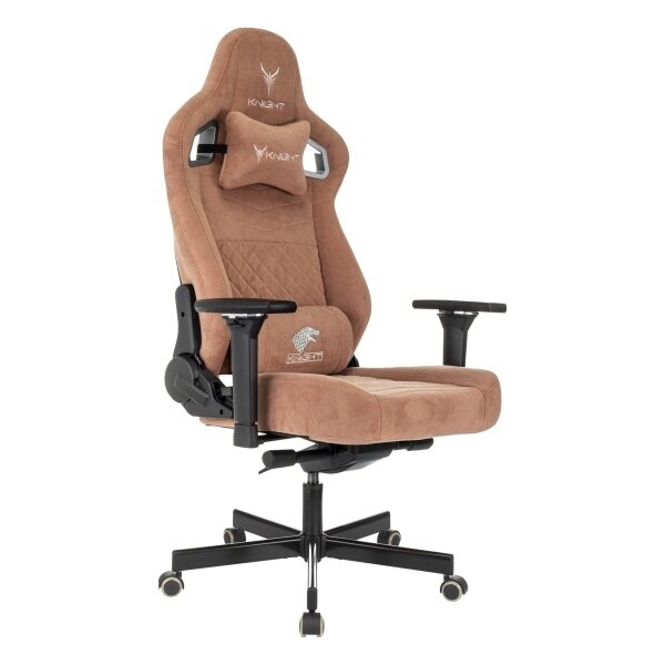 Технопапа · Кресло геймерское Knight Hunter светло-коричневый Alfa 731 крестов. металл