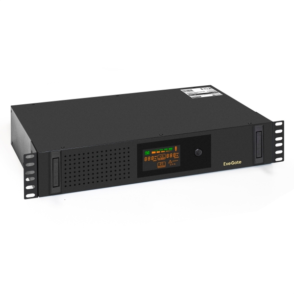 Технопапа · ИБП ExeGate ServerRM UNL-1000. LCD. AVR.2SH.3C13. USB.2U (1000VA/650W, Color LCD, AVR, 2*Schuko+3*C13, USB, батарея 12V 7.2Ah - 2 шт, 2U, установка в стойку, Black) EX293850RUS