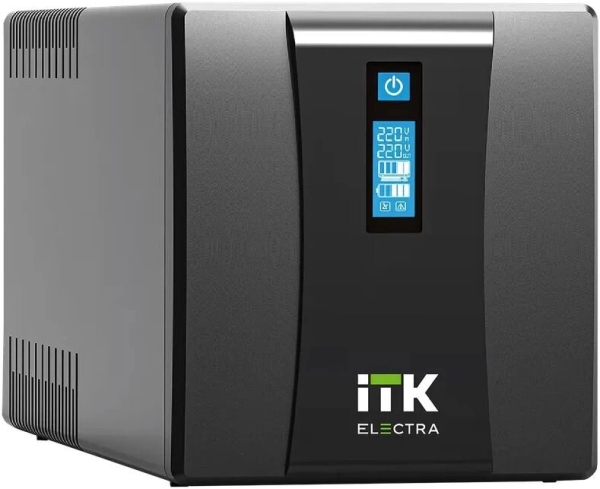 Технопапа · ITK EET-1500VA-1-002 ИБП Line-interactive 1,5кВА/900Вт, фаза 1/1, LCD дисплей, с АКБ 2х9AH, USB