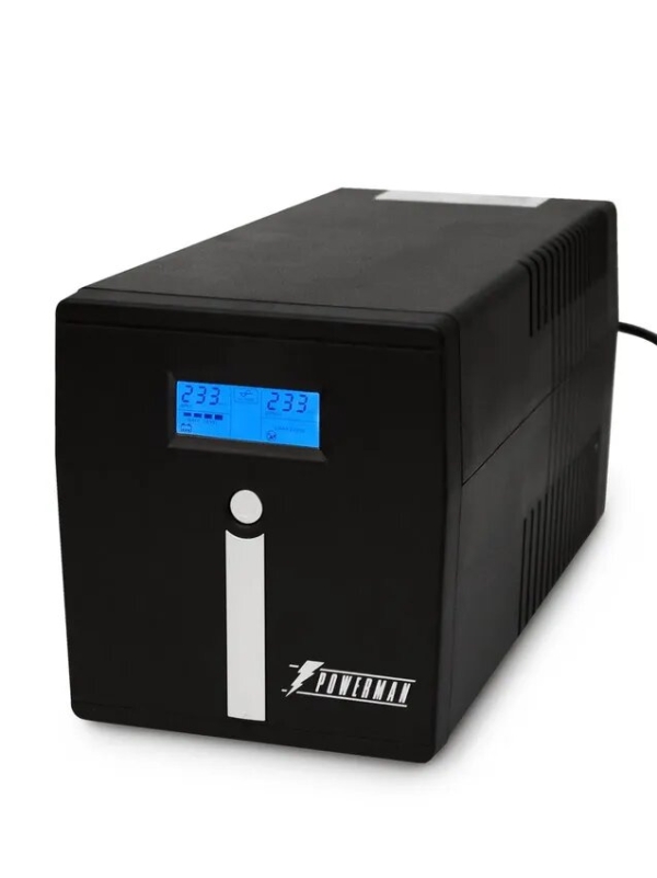 Технопапа · ИБП POWERMAN Smart Sine на 2000 BA (1400 Вт), 18 Ач, синус, для компьютера, роутера