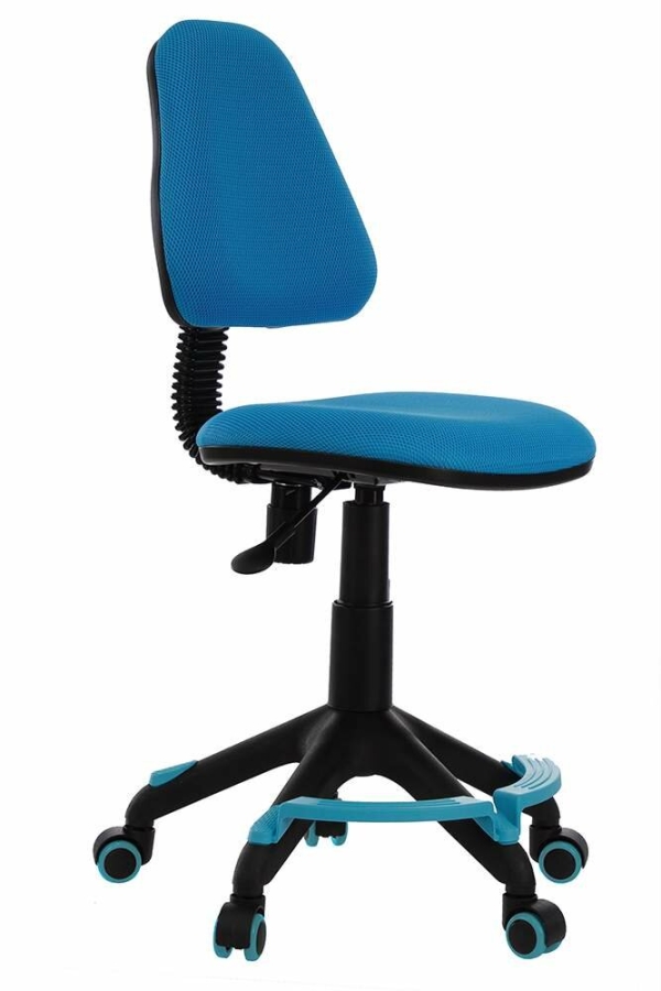 Технопапа · Бюрократ Кресло детское Бюрократ KD-4-F голубой TW-55 крестов. пластик подст. для ног