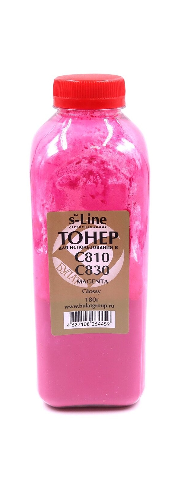 Технопапа · Тонер булат s-Line 44059118, 44059106 (Glossy) для Oki C810, C830 (Пурпурный, банка 180 г)