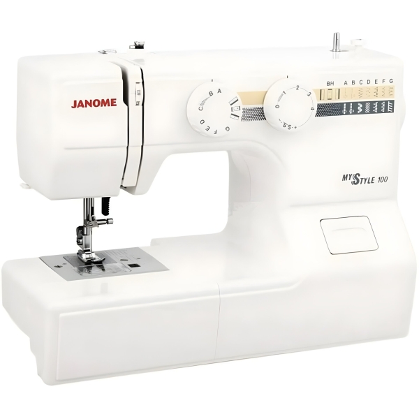 Технопапа · Швейная машина Janome My Style 100 белый электромеханическая рукавная платформа 13 операций