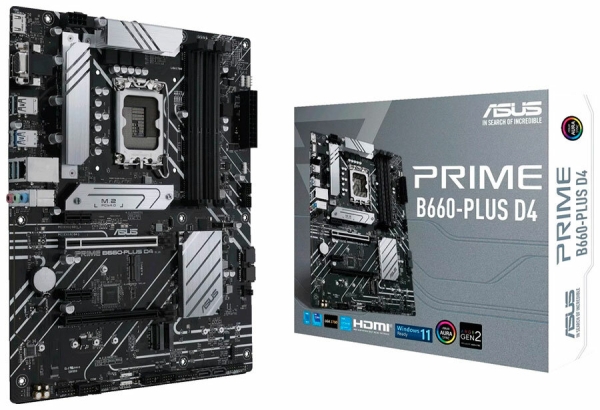 Технопапа · Материнская плата Asus PRIME B660-PLUS D4 (LGA1700 ATX)