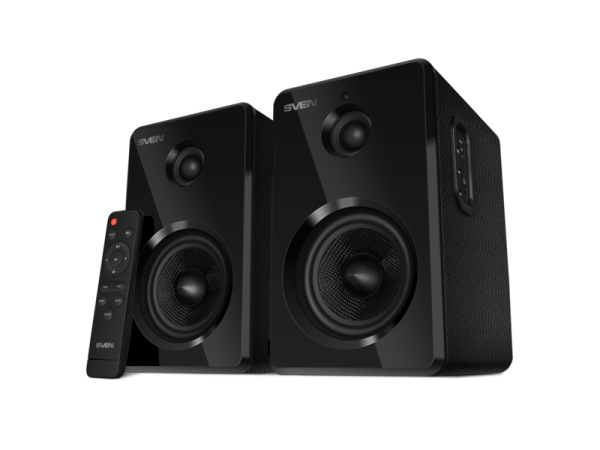 Технопапа · Компьютерная акустика 2.0 SPS-730 черный (50 вт, BT, пульт, USB, microSD)